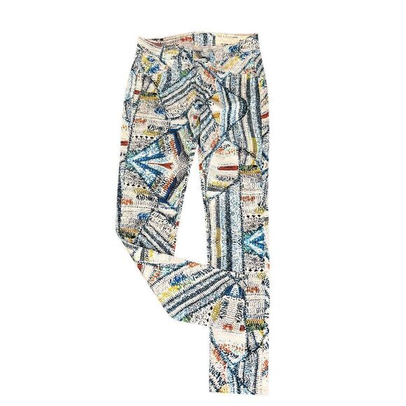 Rag & Bone White Multi Print Cropped Legging Jean Size 25 - Picture 2 of 7